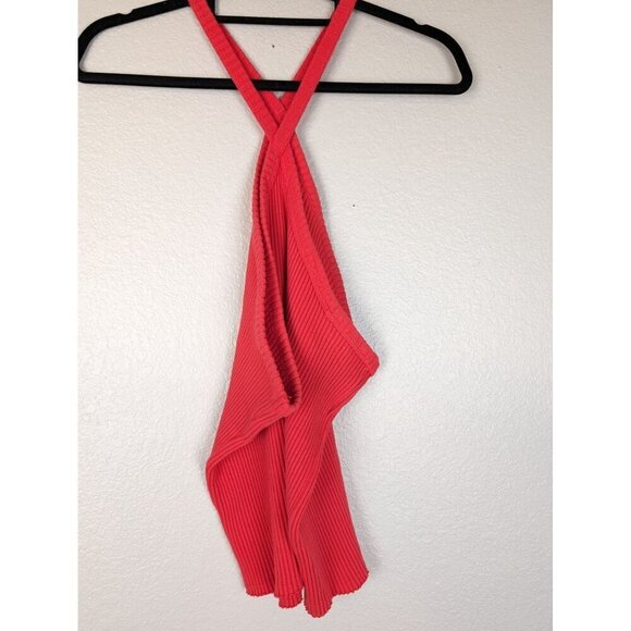 Anthropologie Red Ribbed Tank Top - Picture 4 of 8